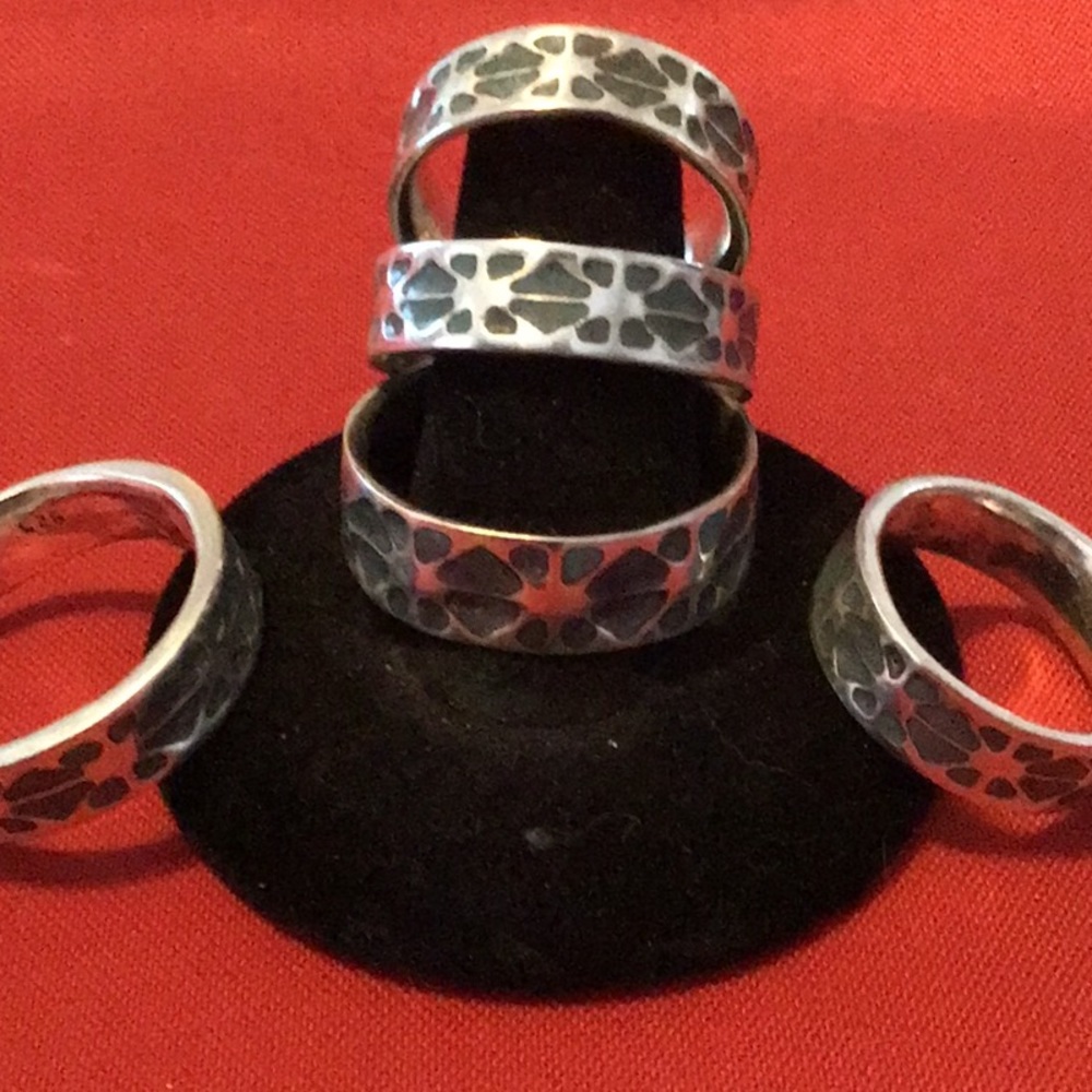 Unisex 925 Ring with turquoise insets